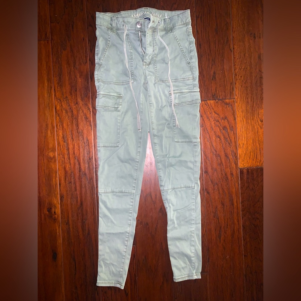 navy green jeans